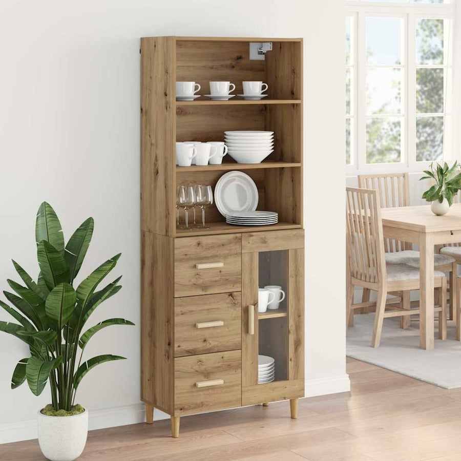 Hoge kast Artisan Eiken 69,5 x 32,5 x 180 cm Bewerkt hout