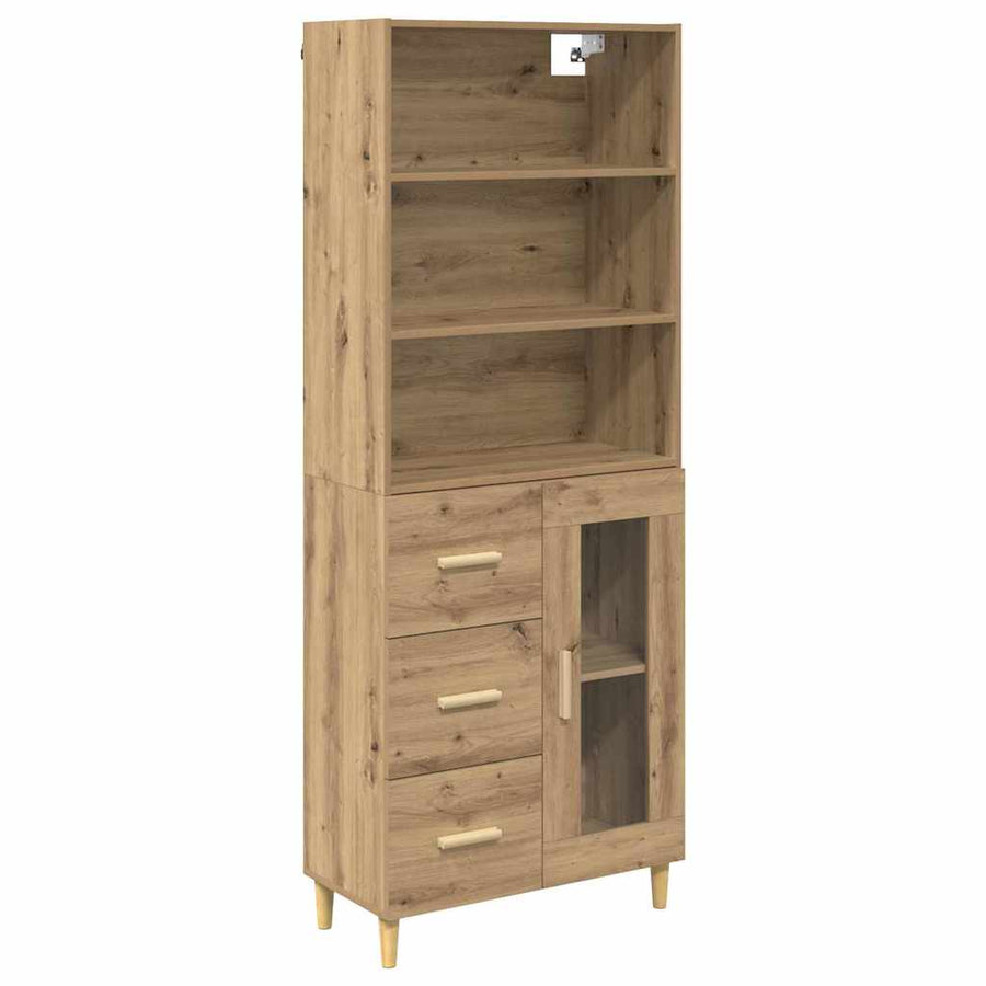 Hoge kast Artisan Eiken 69,5 x 32,5 x 180 cm Bewerkt hout