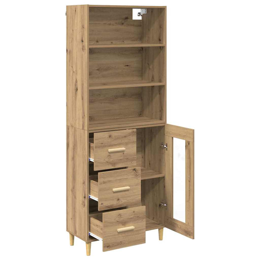 Hoge kast Artisan Eiken 69,5 x 32,5 x 180 cm Bewerkt hout