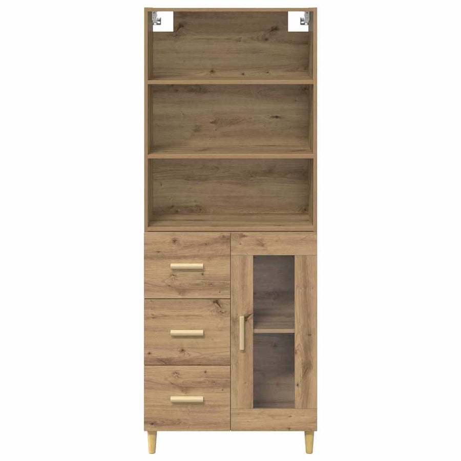 Hoge kast Artisan Eiken 69,5 x 32,5 x 180 cm Bewerkt hout