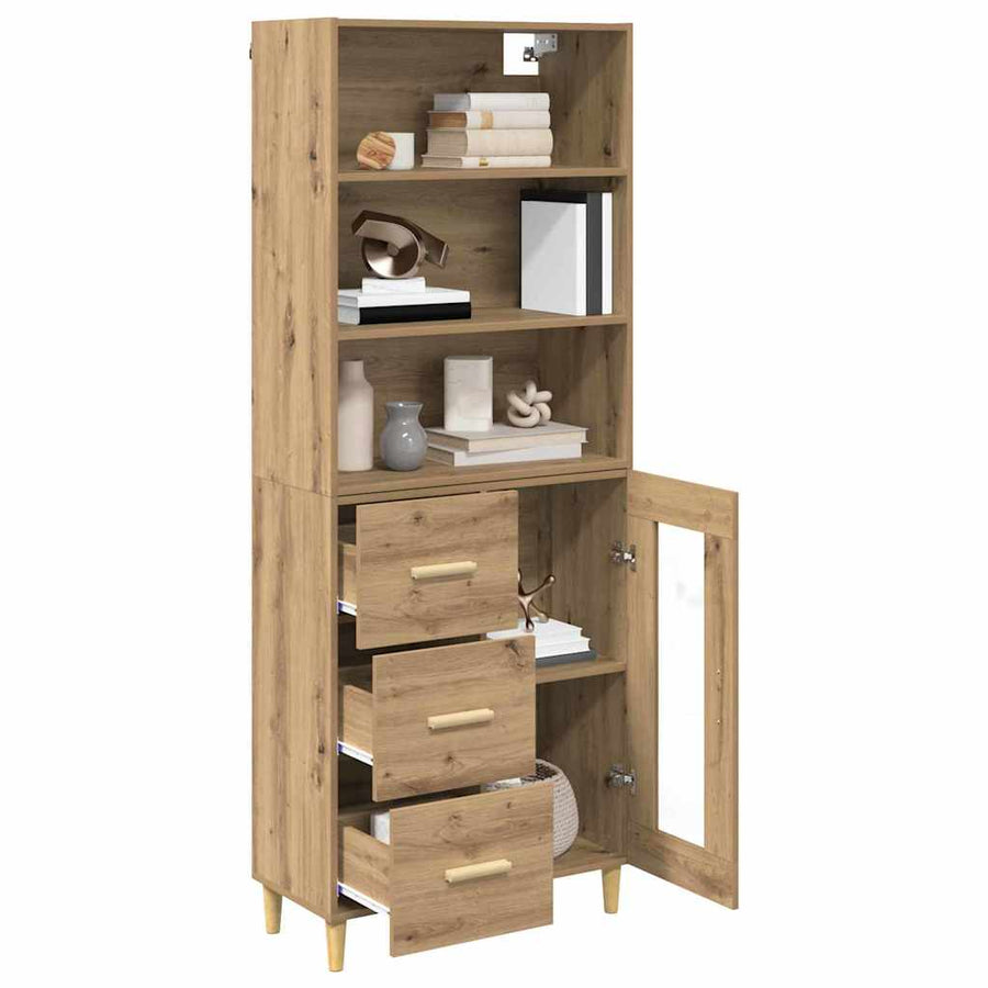 Hoge kast Artisan Eiken 69,5 x 32,5 x 180 cm Bewerkt hout