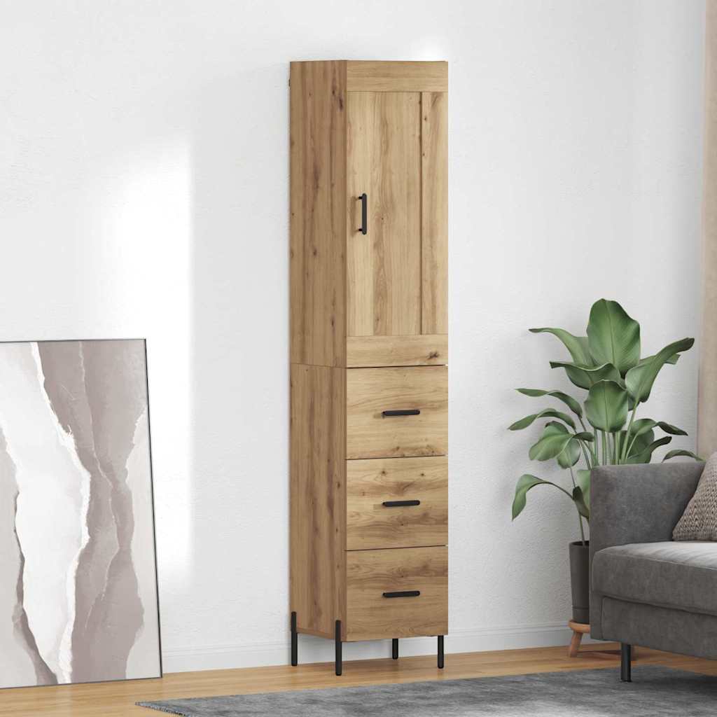 Highboard Artisan Eiken 34,5 x 34 x 180 cm Bewerkt hout