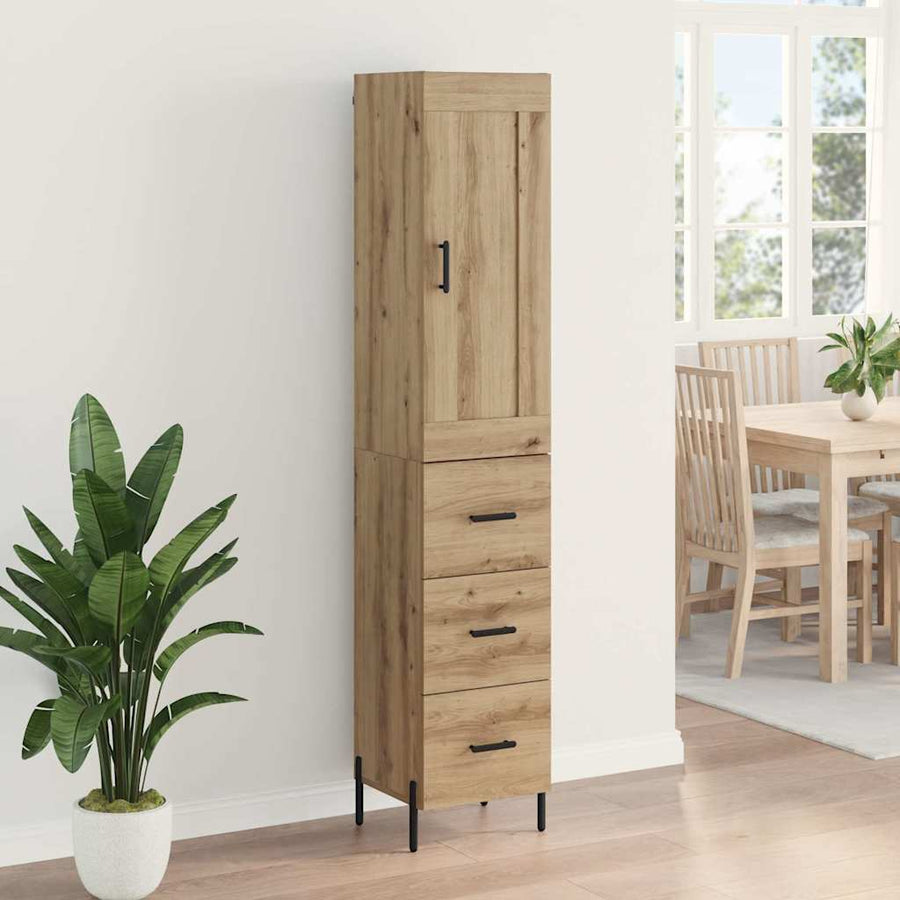Highboard Artisan Eiken 34,5 x 34 x 180 cm Bewerkt hout
