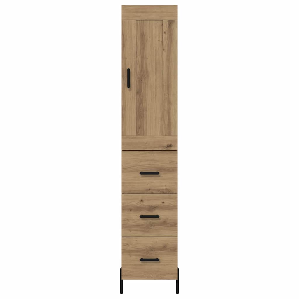 Highboard Artisan Eiken 34,5 x 34 x 180 cm Bewerkt hout