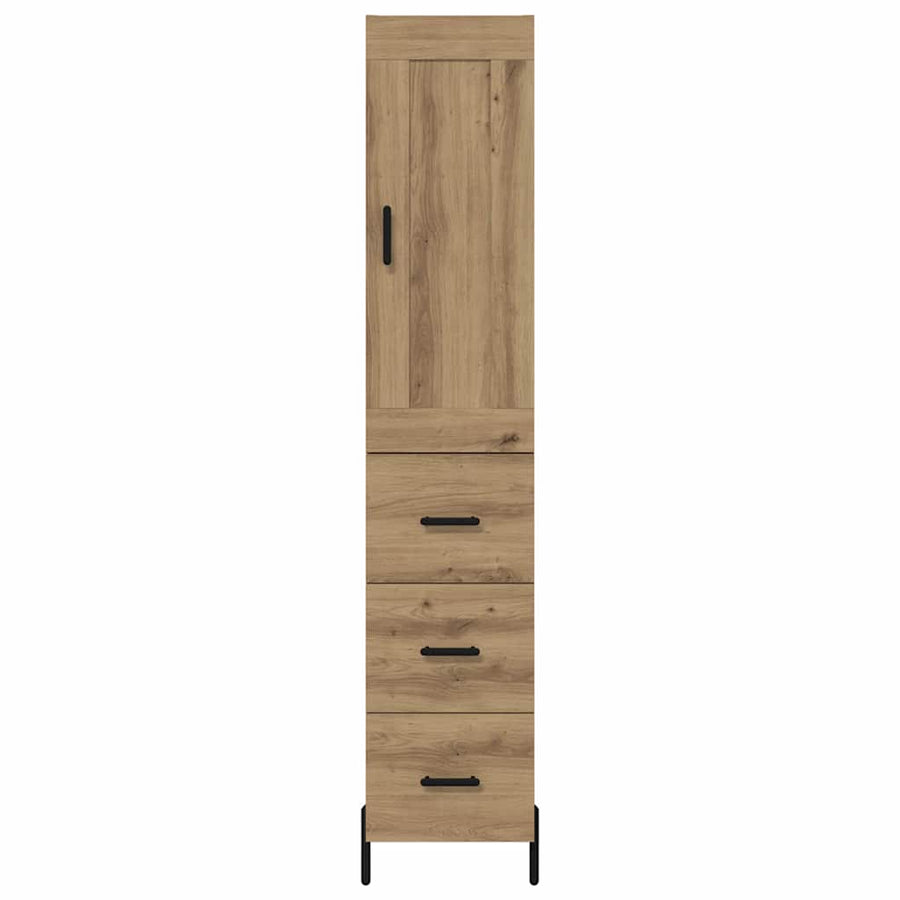 Highboard Artisan Eiken 34,5 x 34 x 180 cm Bewerkt hout