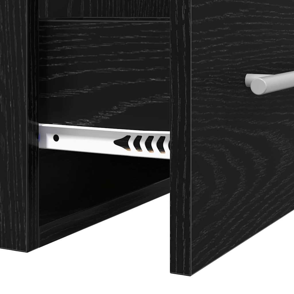 Badkamertenk te kast met lade Zwart Eiken 41 x 38,5 x 48 cm