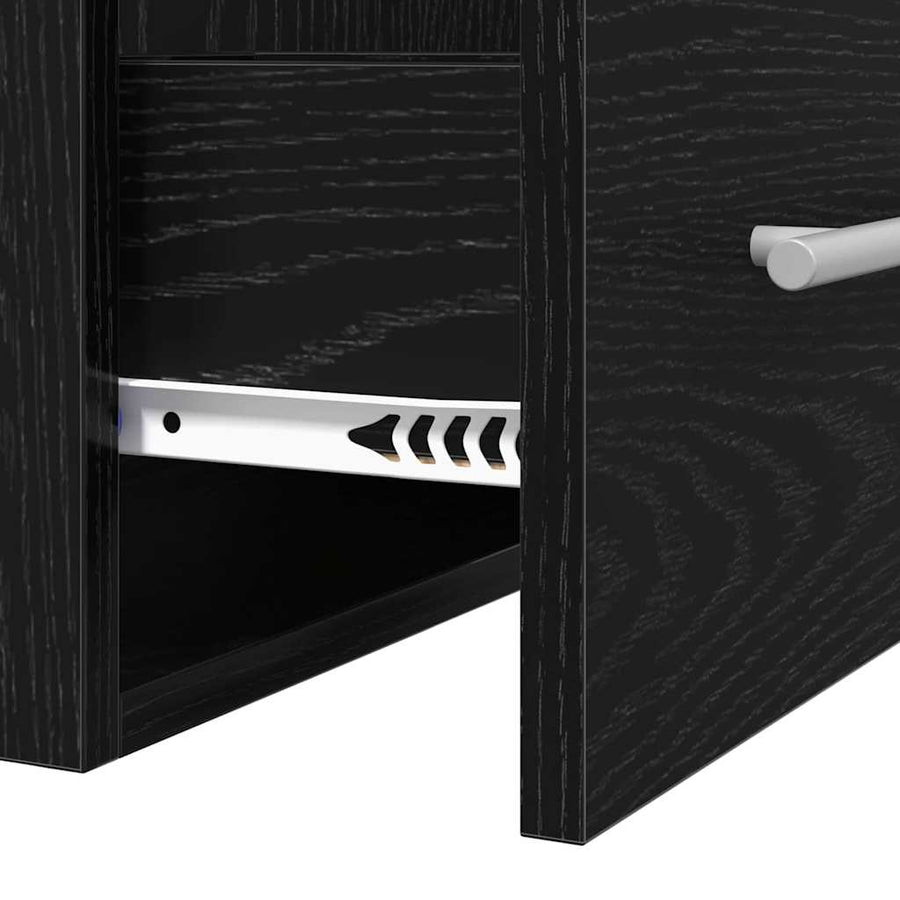Badkamertenk te kast met lade Zwart Eiken 41 x 38,5 x 48 cm