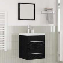 Badkamertenk te kast met lade Zwart Eiken 41 x 38,5 x 48 cm