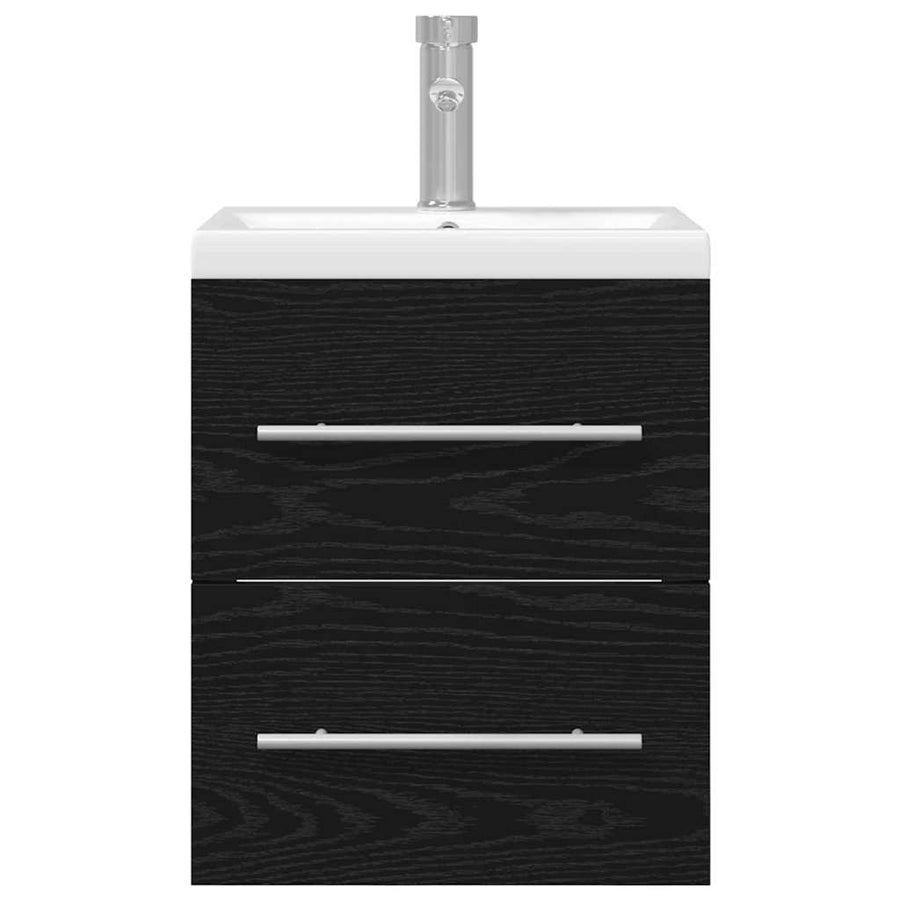 Badkamertenk te kast met lade Zwart Eiken 41 x 38,5 x 48 cm