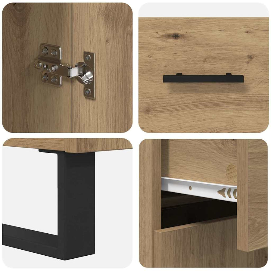 Hoge kast met lade Artisan Eiken 69,5 x 34 x 180 cm
