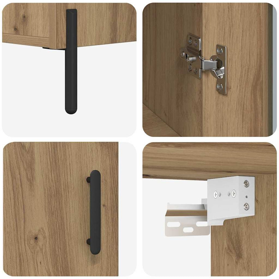 Highboard Artisan Eiken 69,5 x 34 x 180 cm Bewerkt hout