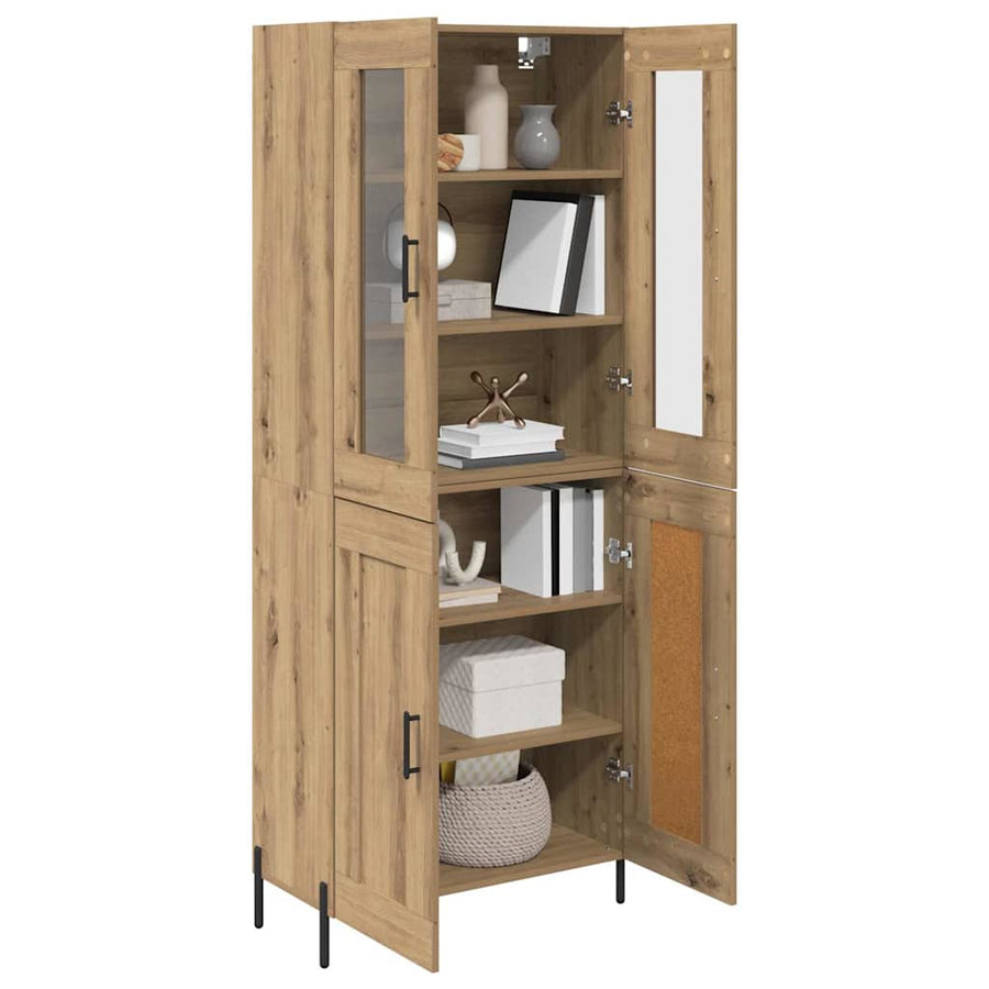 Highboard Artisan Eiken 69,5 x 34 x 180 cm Bewerkt hout