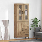 Tall cabinet with drawer 2 pcs Engineered wood Sonoma Oak