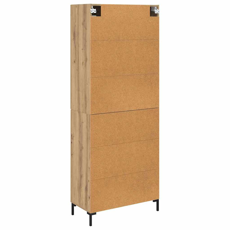 Hoge kast 2 pcs Artisan Eiken 69,5 x 34 x 180 cm Bewerkt hout