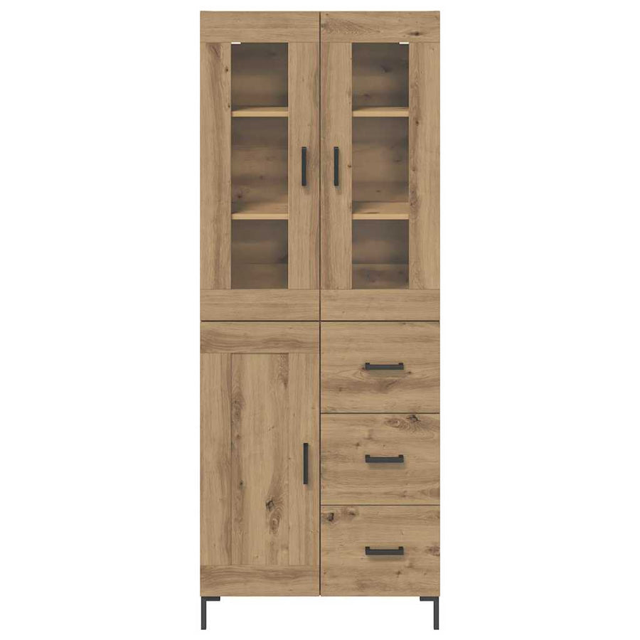 Hoge kast 2 pcs Artisan Eiken 69,5 x 34 x 180 cm Bewerkt hout