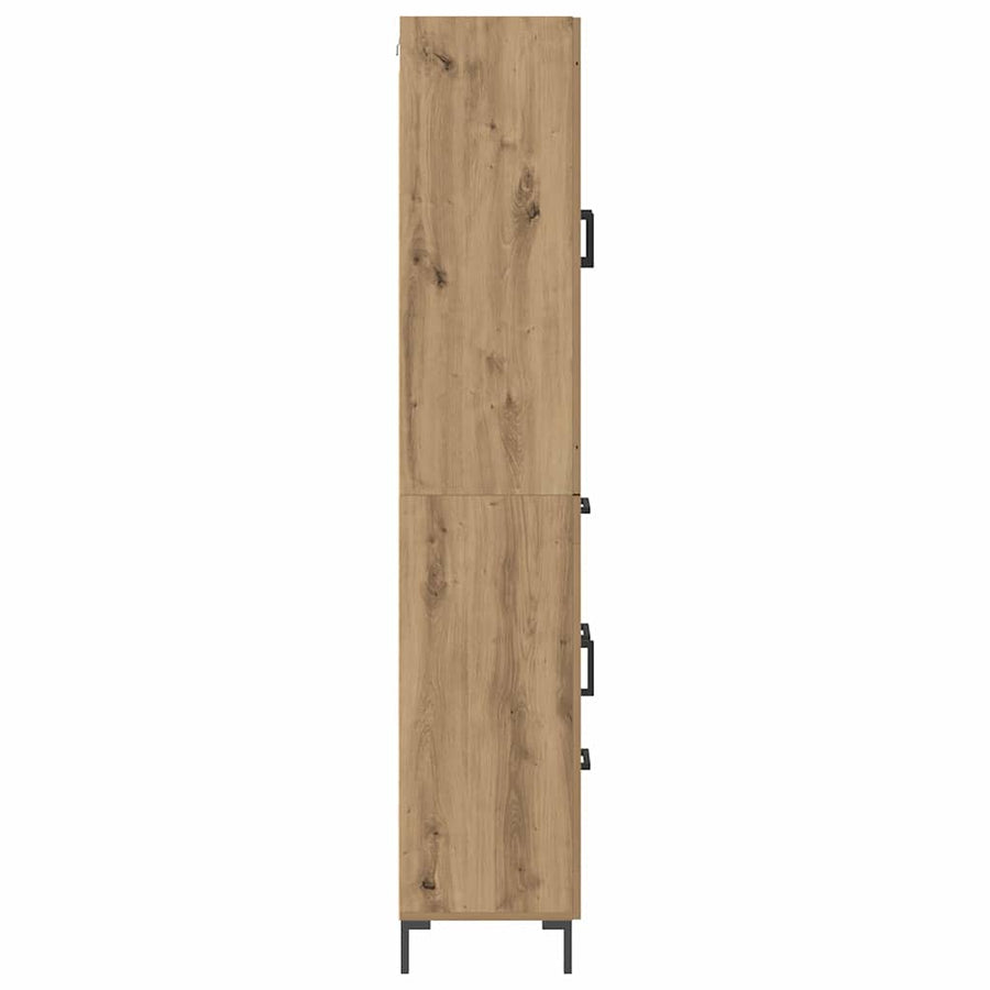 Hoge kast 2 pcs Artisan Eiken 69,5 x 34 x 180 cm Bewerkt hout