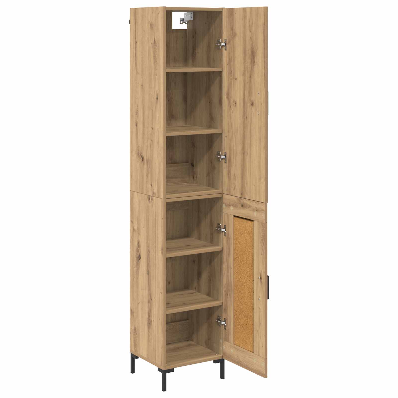 Hoge kast Artisan Eiken 69,5 x 34 x 180 cm Bewerkt hout