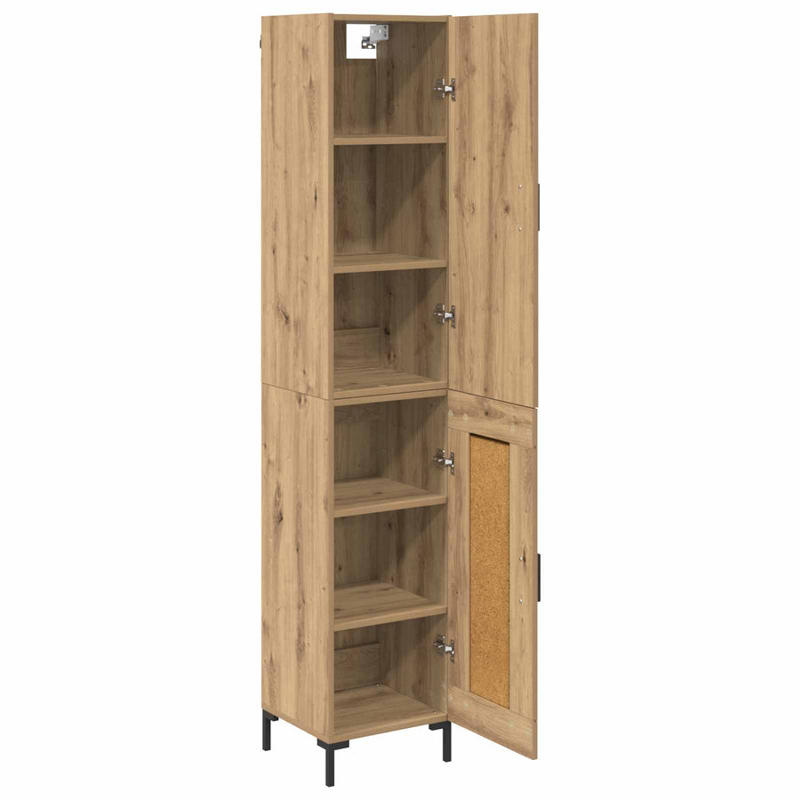 Hoge kast Artisan Eiken 69,5 x 34 x 180 cm Bewerkt hout