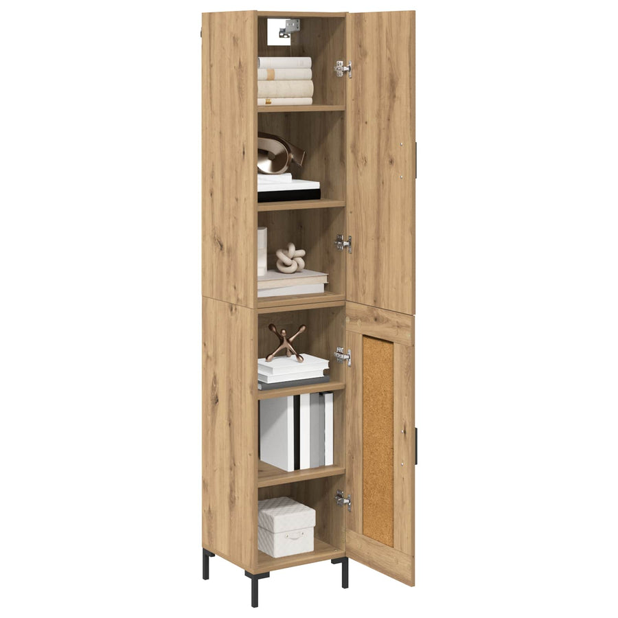 Hoge kast Artisan Eiken 69,5 x 34 x 180 cm Bewerkt hout