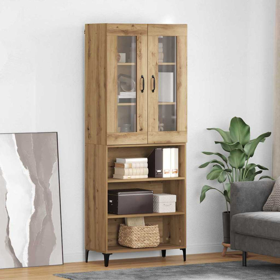 Highboard Artisan Eiken 69,5 x 34 x 180 cm Bewerkt hout