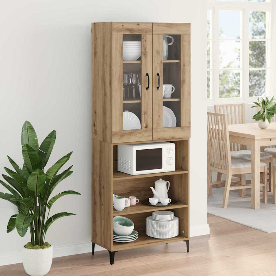 Highboard Artisan Eiken 69,5 x 34 x 180 cm Bewerkt hout