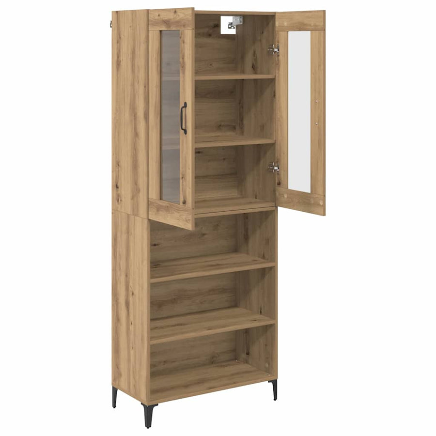 Highboard Artisan Eiken 69,5 x 34 x 180 cm Bewerkt hout
