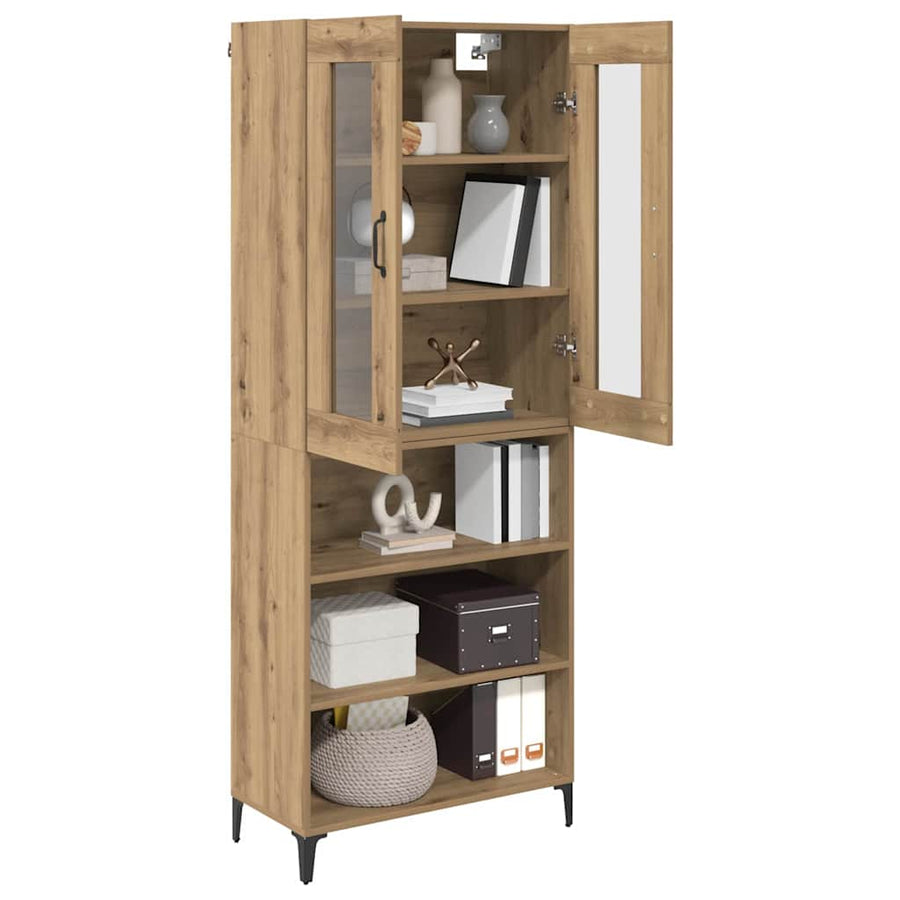 Highboard Artisan Eiken 69,5 x 34 x 180 cm Bewerkt hout