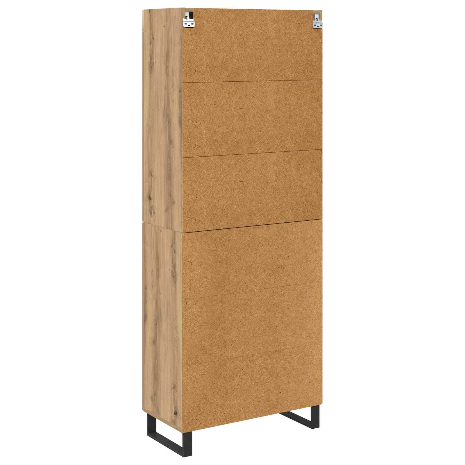 Hoge kast met lade 2 pcs Artisan Eiken Bewerkt hout