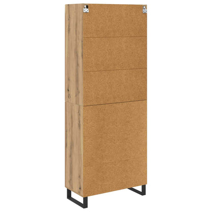Hoge kast met lade 2 pcs Artisan Eiken Bewerkt hout