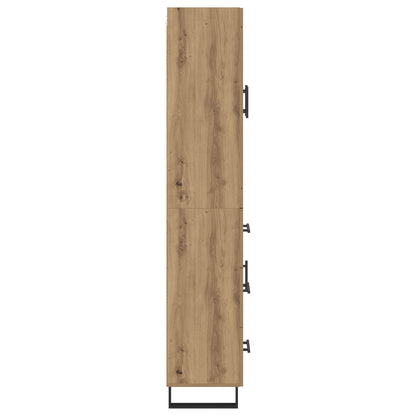 Hoge kast met lade 2 pcs Artisan Eiken Bewerkt hout