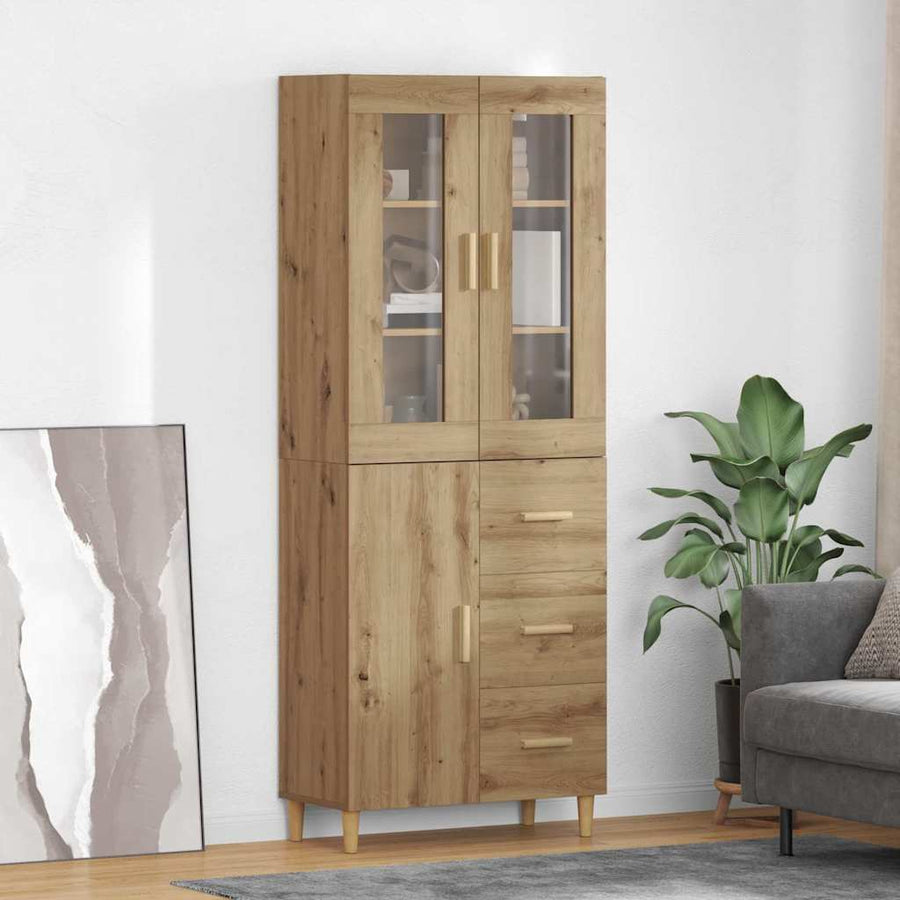 Hoge kast Artisan Eiken 69,5 x 34 x 180 cm Bewerkt hout