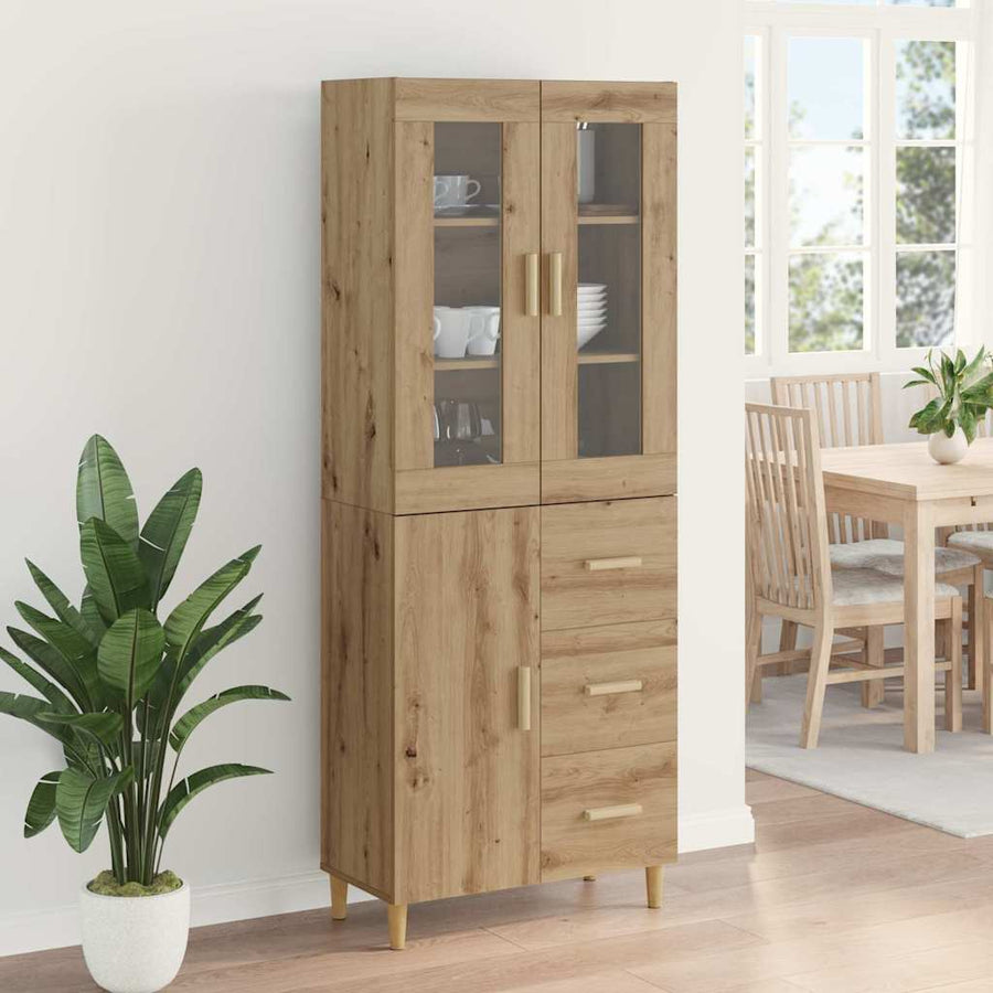 Hoge kast Artisan Eiken 69,5 x 34 x 180 cm Bewerkt hout