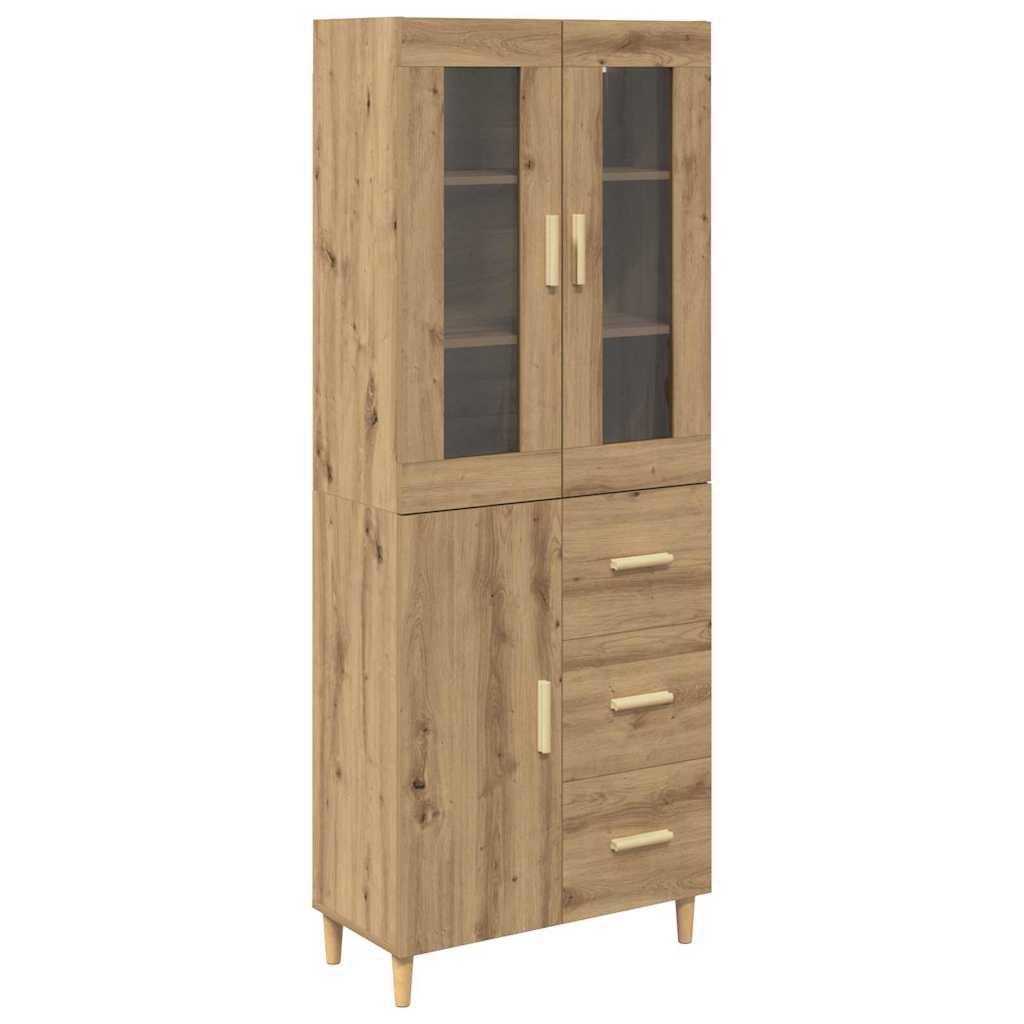 Hoge kast Artisan Eiken 69,5 x 34 x 180 cm Bewerkt hout