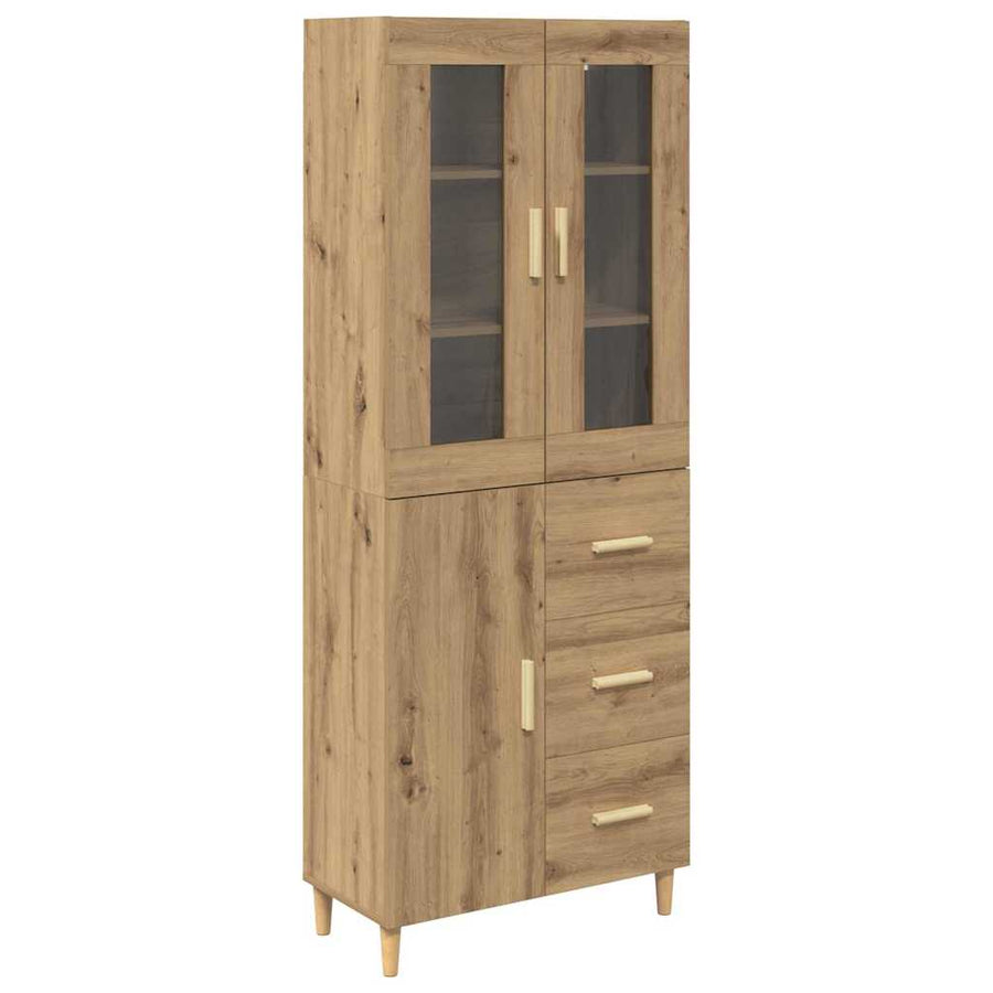 Hoge kast Artisan Eiken 69,5 x 34 x 180 cm Bewerkt hout