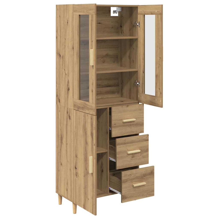 Hoge kast Artisan Eiken 69,5 x 34 x 180 cm Bewerkt hout