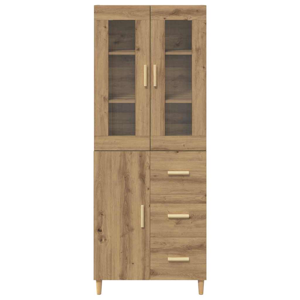 Hoge kast Artisan Eiken 69,5 x 34 x 180 cm Bewerkt hout