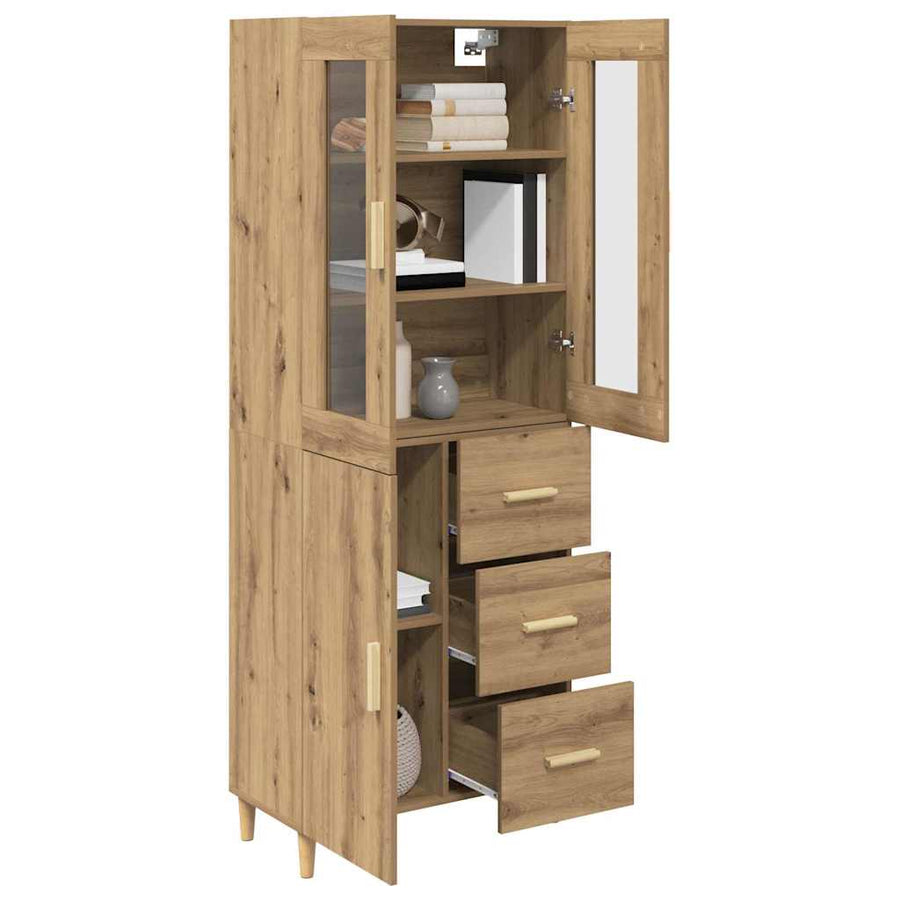 Hoge kast Artisan Eiken 69,5 x 34 x 180 cm Bewerkt hout