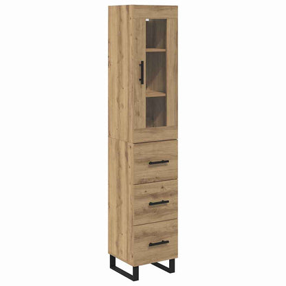 Highboard Artisan Eiken 69,5 x 34 x 180 cm Bewerkt hout