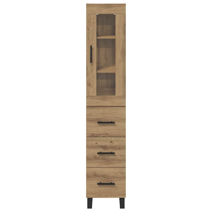 Highboard Artisan Eiken 69,5 x 34 x 180 cm Bewerkt hout