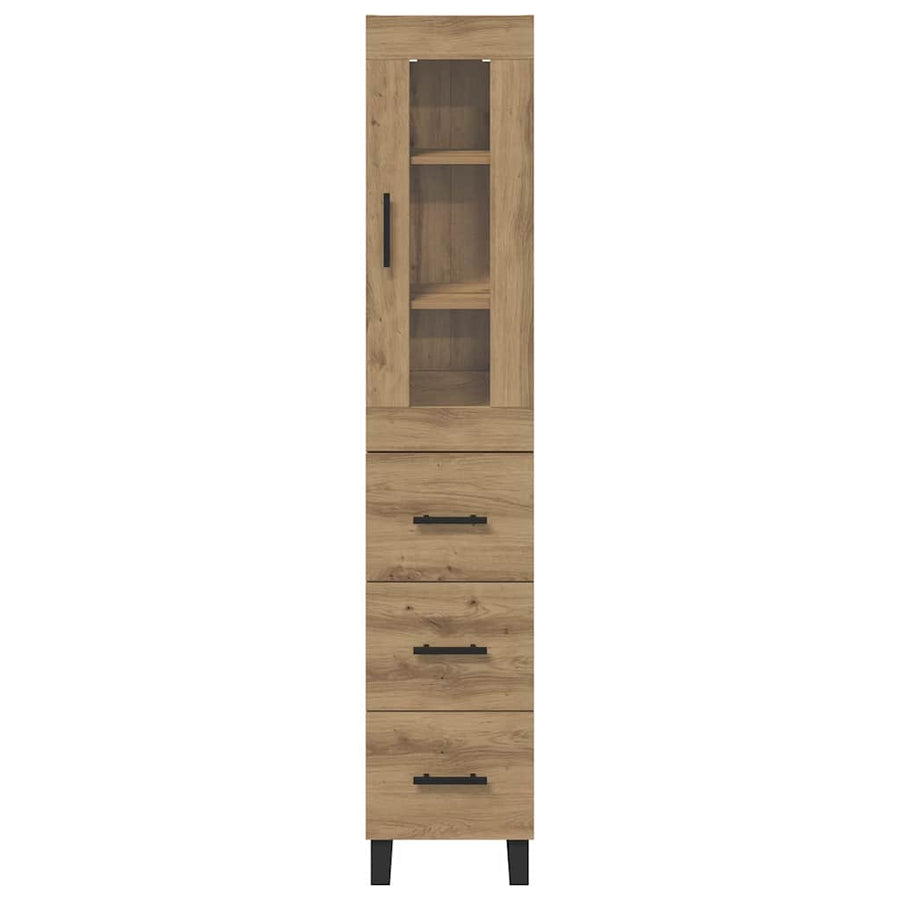 Highboard Artisan Eiken 69,5 x 34 x 180 cm Bewerkt hout