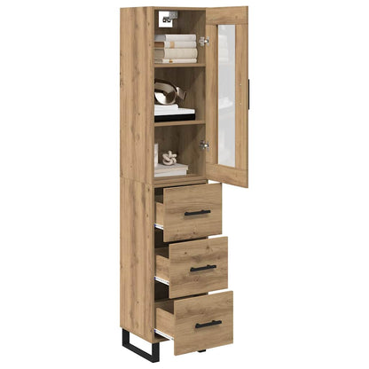 Highboard Artisan Eiken 69,5 x 34 x 180 cm Bewerkt hout
