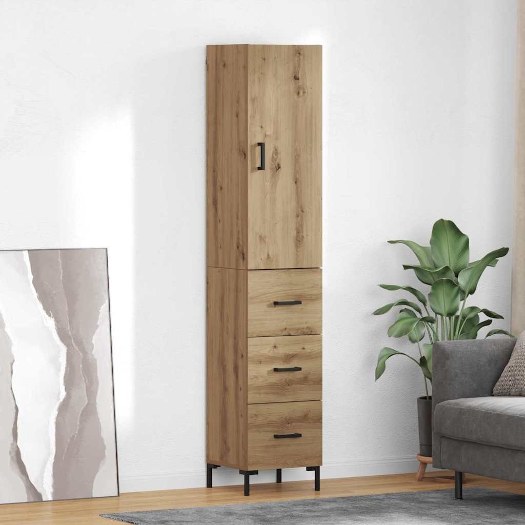 Hoge kast Artisan Eiken 69,5 x 34 x 180 cm Bewerkt hout