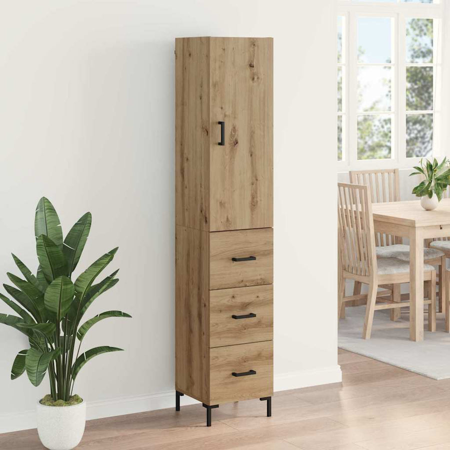 Hoge kast Artisan Eiken 69,5 x 34 x 180 cm Bewerkt hout