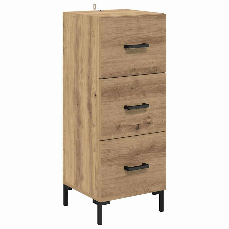 Hoge kast Artisan Eiken 69,5 x 34 x 180 cm Bewerkt hout