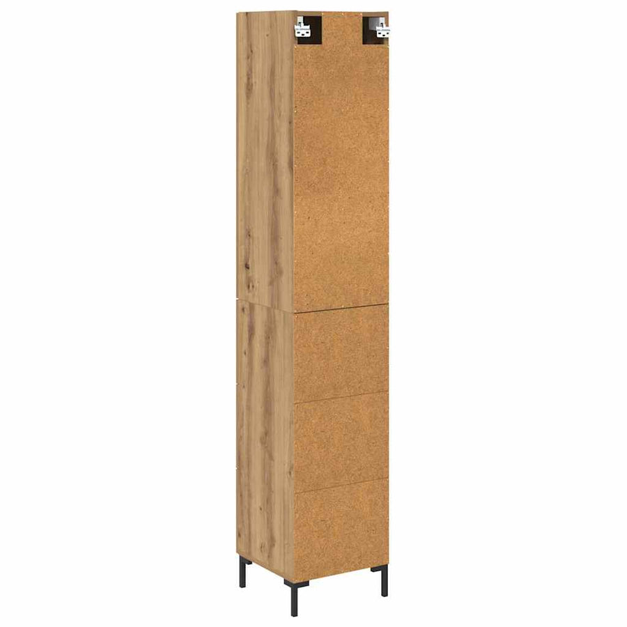 Hoge kast Artisan Eiken 69,5 x 34 x 180 cm Bewerkt hout