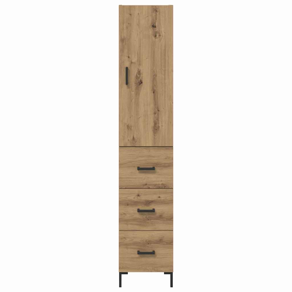 Hoge kast Artisan Eiken 69,5 x 34 x 180 cm Bewerkt hout