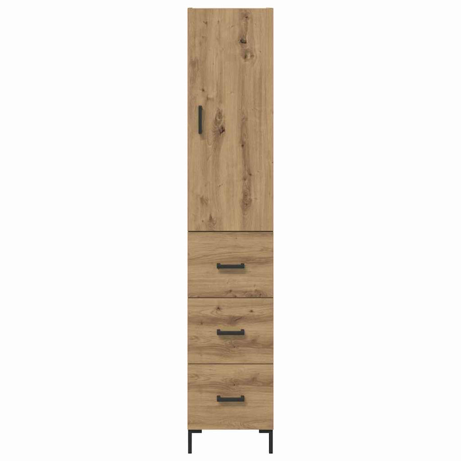 Hoge kast Artisan Eiken 69,5 x 34 x 180 cm Bewerkt hout