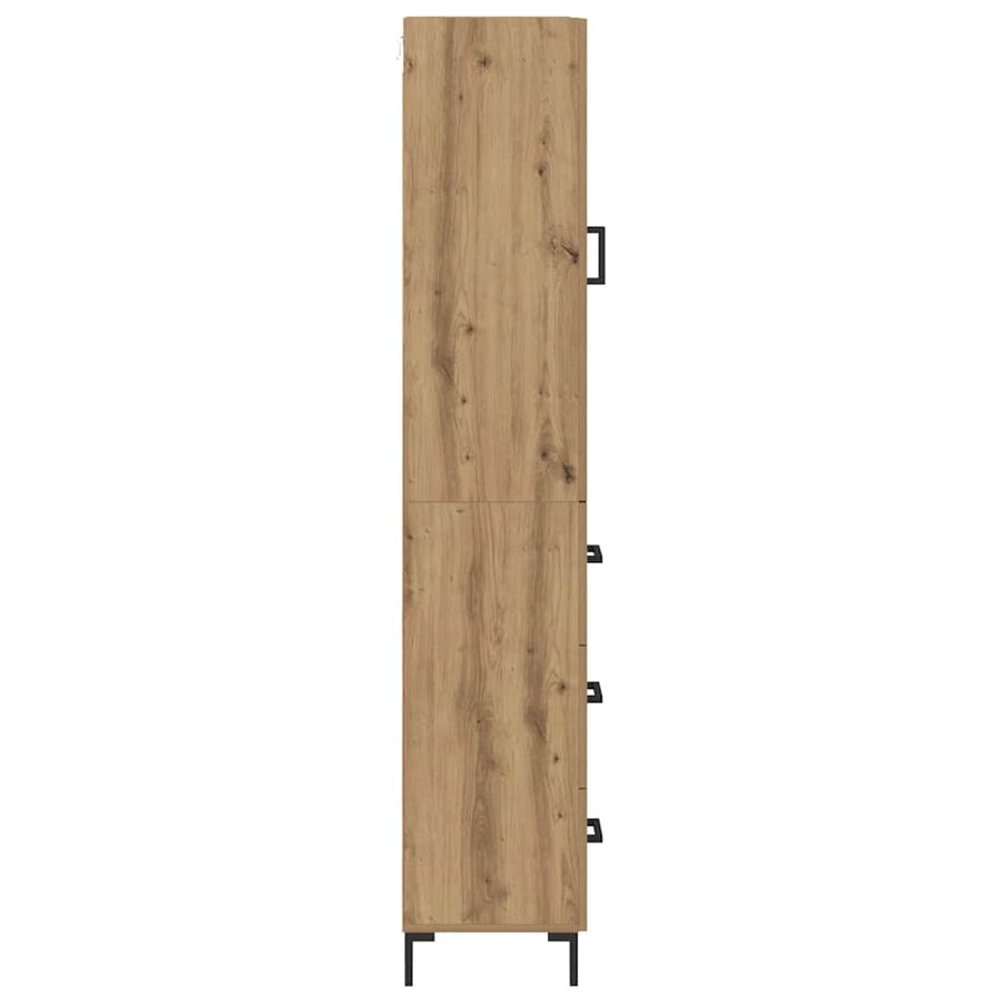 Hoge kast Artisan Eiken 69,5 x 34 x 180 cm Bewerkt hout