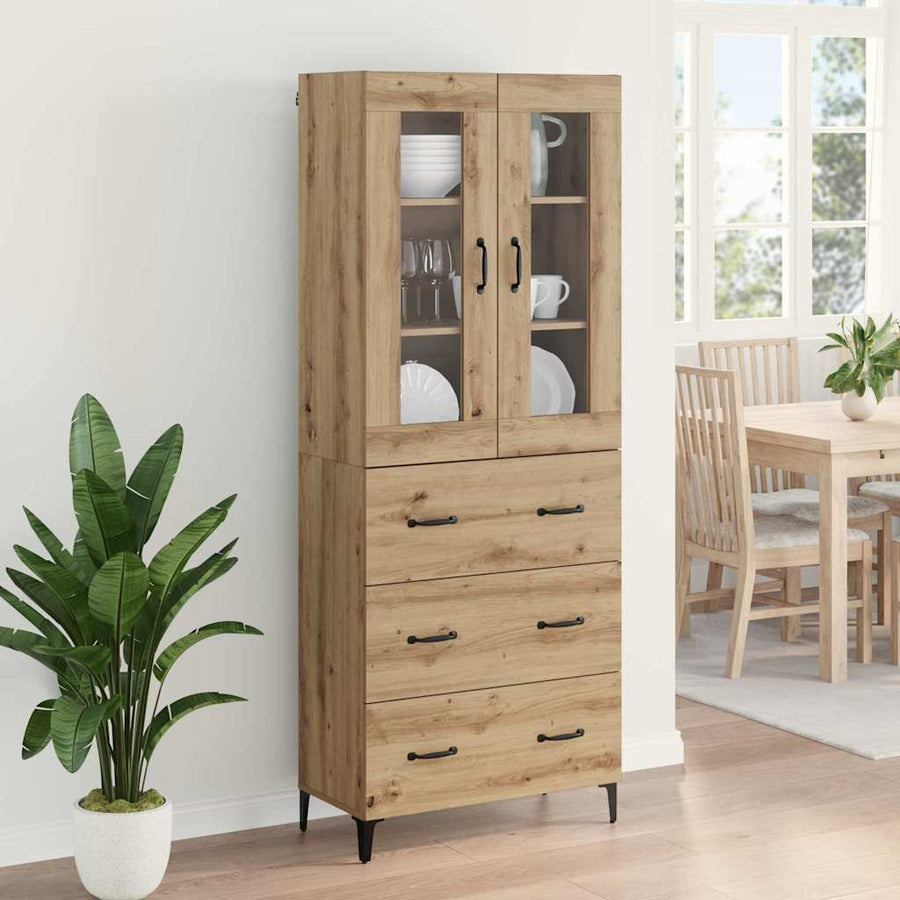 Highboard Artisan Eiken 69,5 x 34 x 180 cm Bewerkt hout