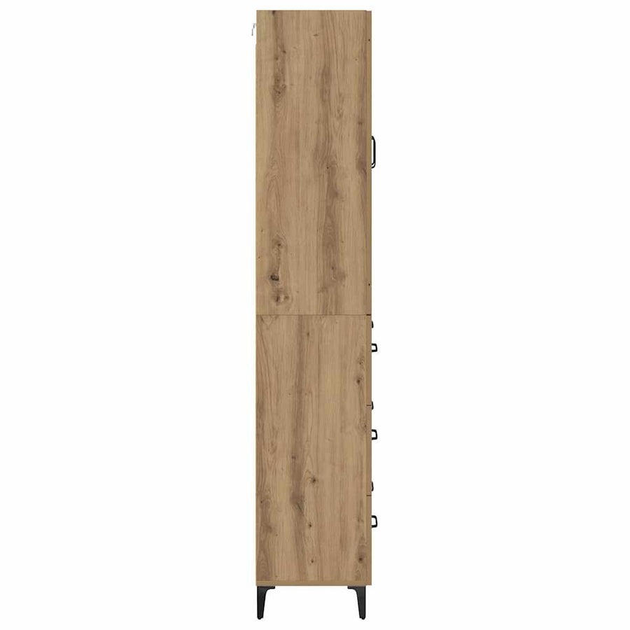 Highboard Artisan Eiken 69,5 x 34 x 180 cm Bewerkt hout